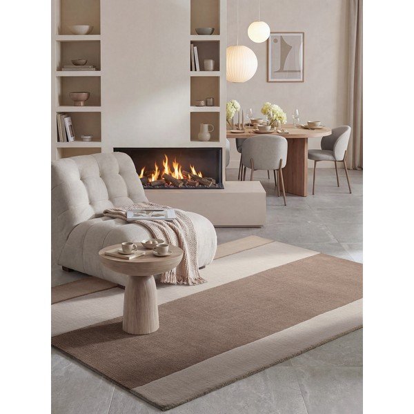 Barna-krémszínű gyapjúkeverék szőnyeg 160x230 cm Karola – Villeroy&Boch-image-1