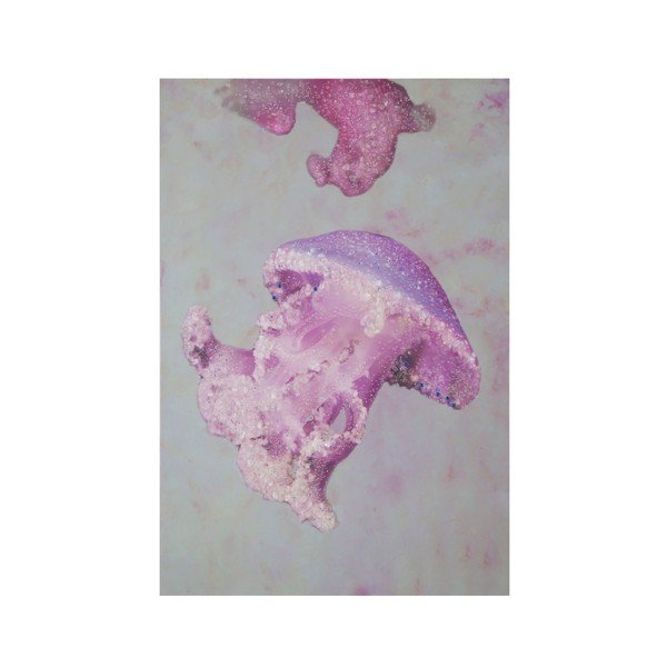 Medua Purple kézzel festett kép fenyőfa keretben, 80 x 120 cm - Mauro Ferretti