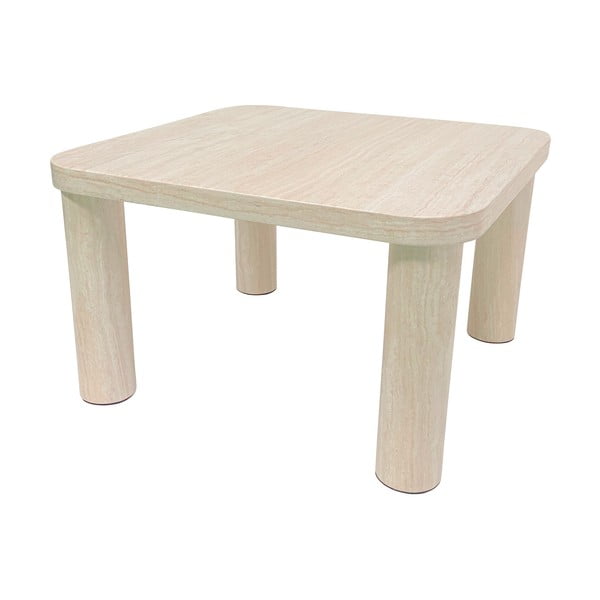 Bézs dohányzóasztal márvány dekorral 60x60 cm Solano – Actona-image-4