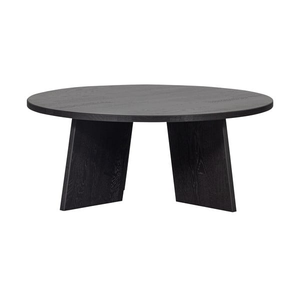 Fekete kerek dohányzóasztal ø 90 cm Fries – WOOOD-image-2