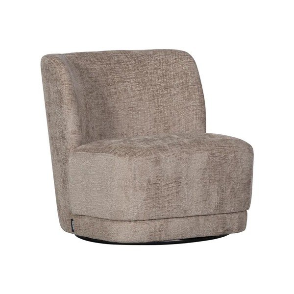 Világosbarna bársony fotel Atty – WOOOD