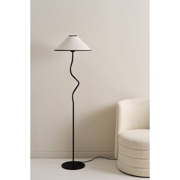 Fehér-fekete textil dimmelhető állólámpa (magasság 148 cm) Juliet – Jotex-image-2