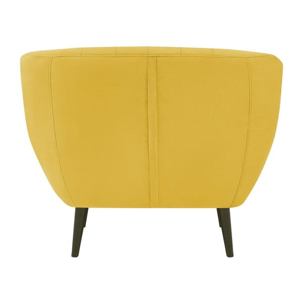 Toscane sárga bársony fotel - Mazzini Sofas-image-4