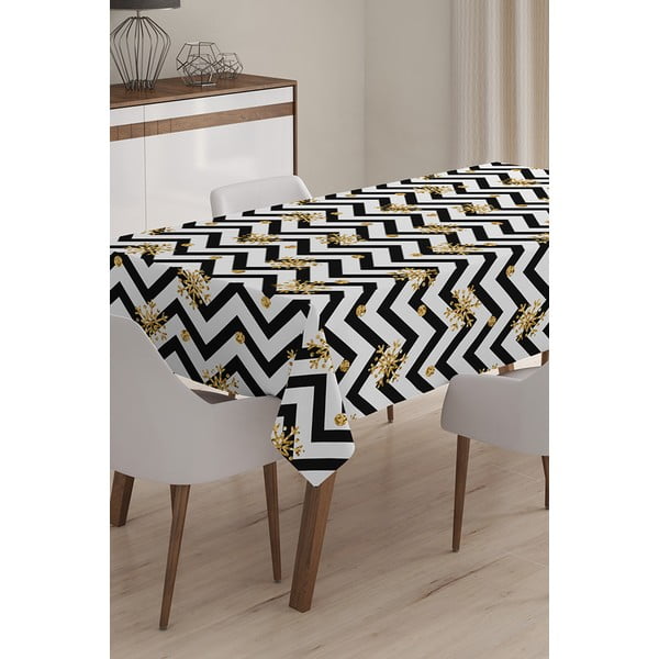 Happy New Year karácsonyi pamutkeverék asztalterítő, 140 x 180 cm - Minimalist Cushion Covers-image-1