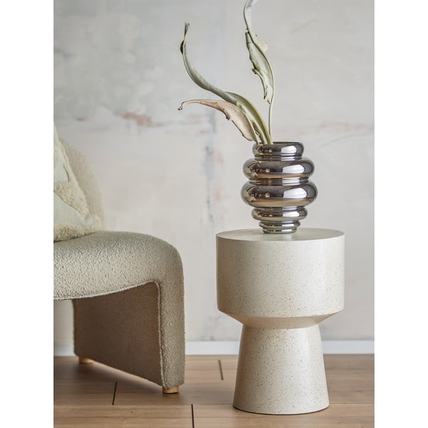 Ezüstszínű üveg kézzel készített váza (magasság 24 cm) Zorya – Bloomingville-image-1