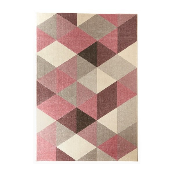 Muoto szőnyeg rózsaszín részletekkel, 160 x 230 cm - Kokoon