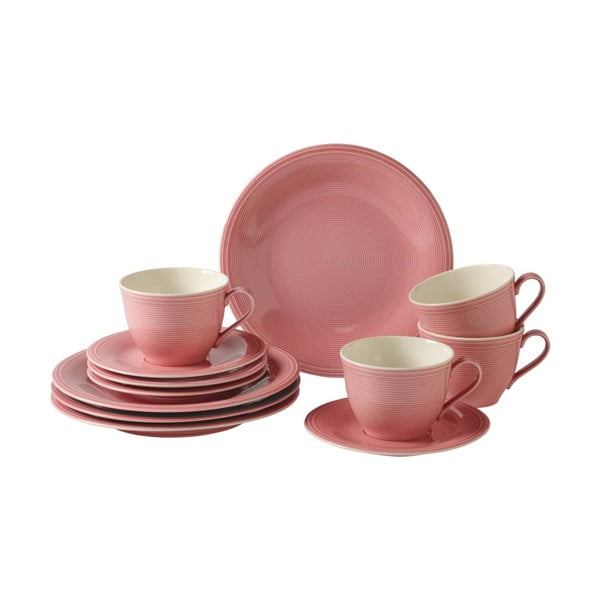 12 db-os rózsaszín porcelán kávéskészlet - Like by Villeroy & Boch Group