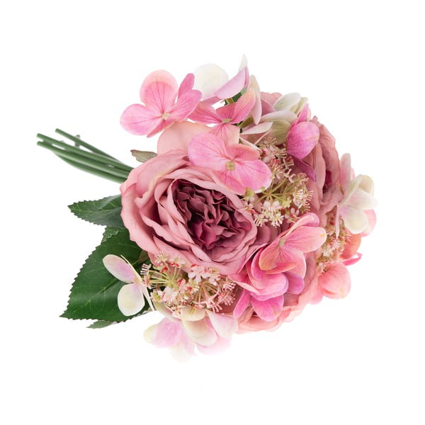 Pessa dekorációs mű virágcsokor hortenziával és rózsával - Dakls