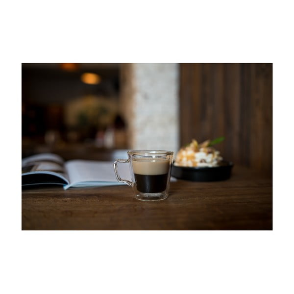 Üveg duplafalú eszpresszó bögre szett 2 db-os 80 ml Diva – Vialli Design-image-2