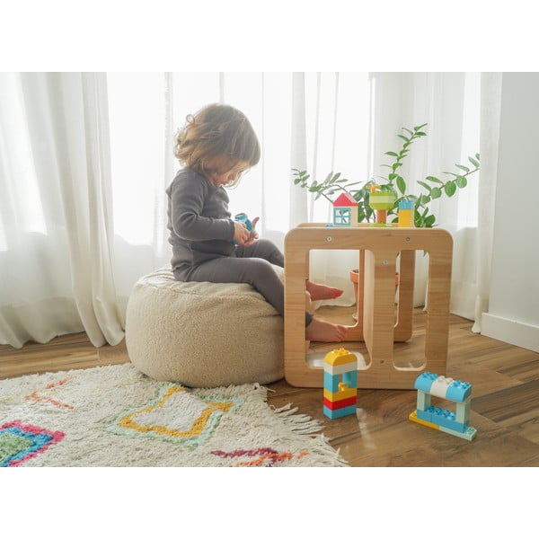 Bézs buklé gyerek puff Cream – Really Nice Things-image-1