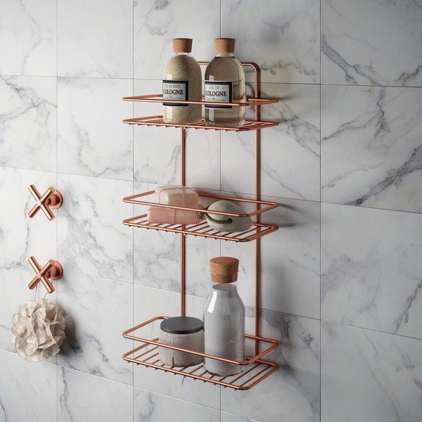 Copper háromszintes fürdőszobai polc - Metaltex-image-1