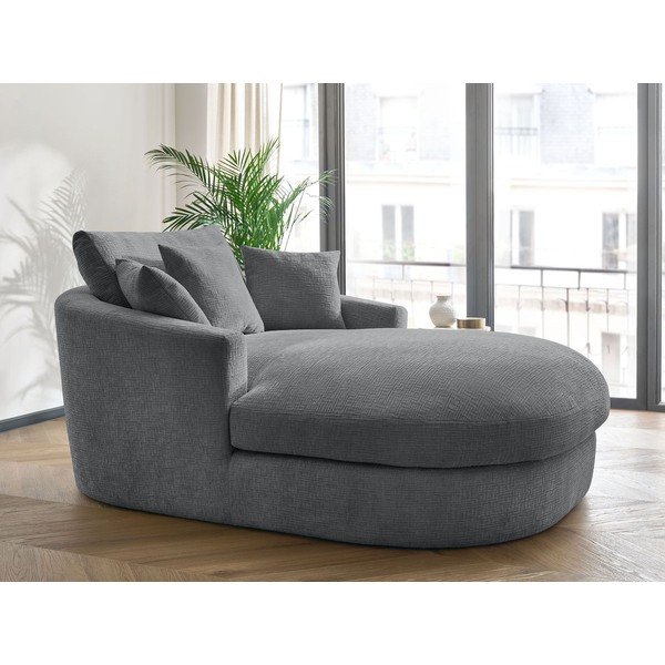 Szürke zsenília fotel Belem – Bobochic Paris-image-1