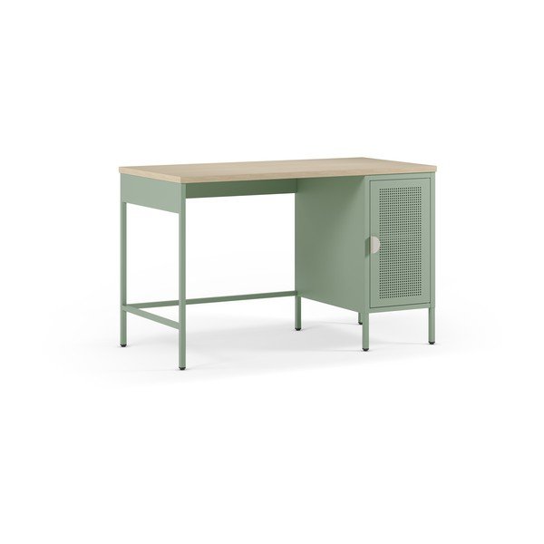 Íróasztal tölgyfa dekoros asztallappal 60x120 cm Sayla – Marckeric