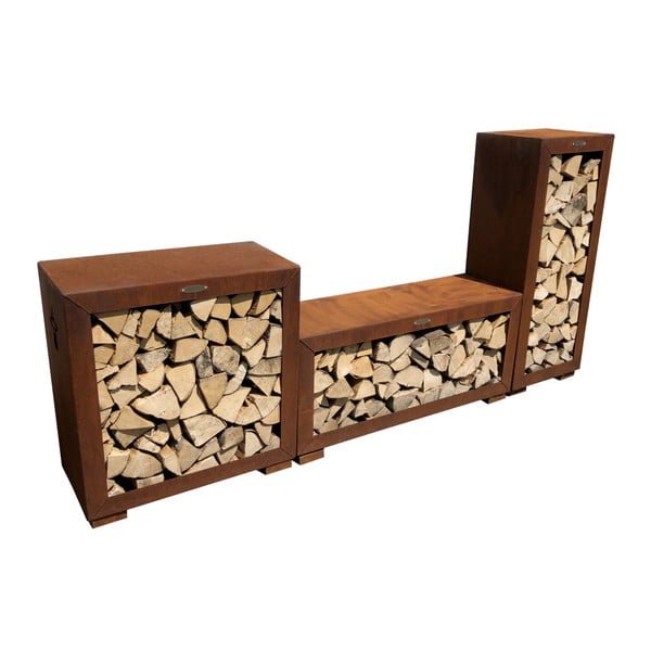 Barna acél fatároló, szélesség 119 cm - Remundi-image-1