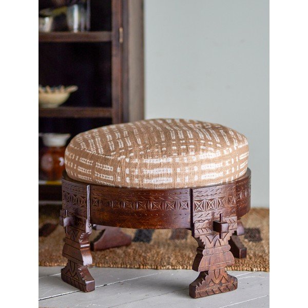 Bézs-sötétbarna puff Paloma – Bloomingville-image-1