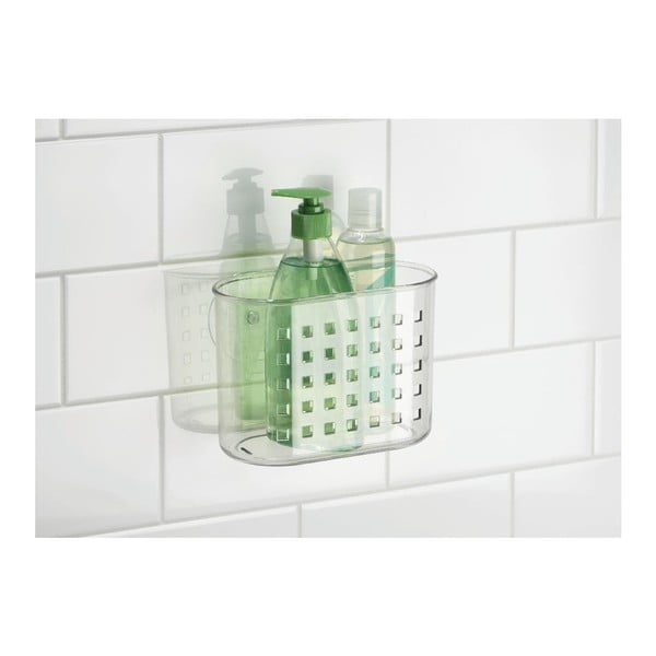 MiniShower átlátszó öntapadós kosár - iDesign-image-1