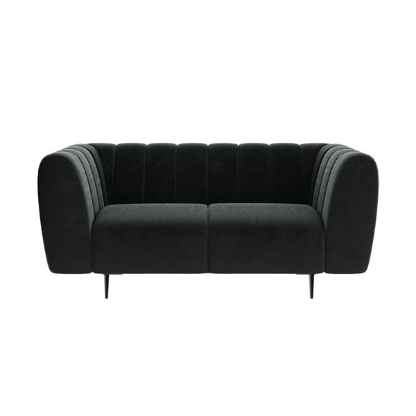 Shel sötétszürke bársony kanapé , 170 cm - Ghado