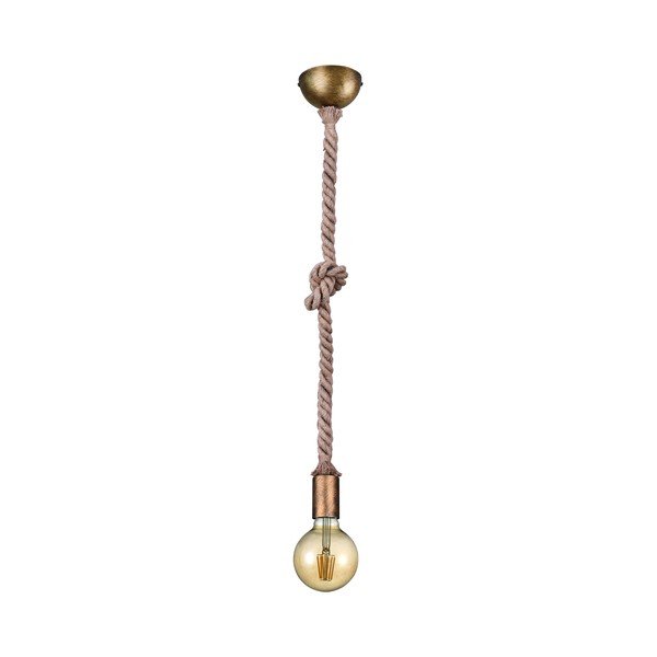 Sárgaréz színű függőlámpa ø 12 cm Rope – Trio