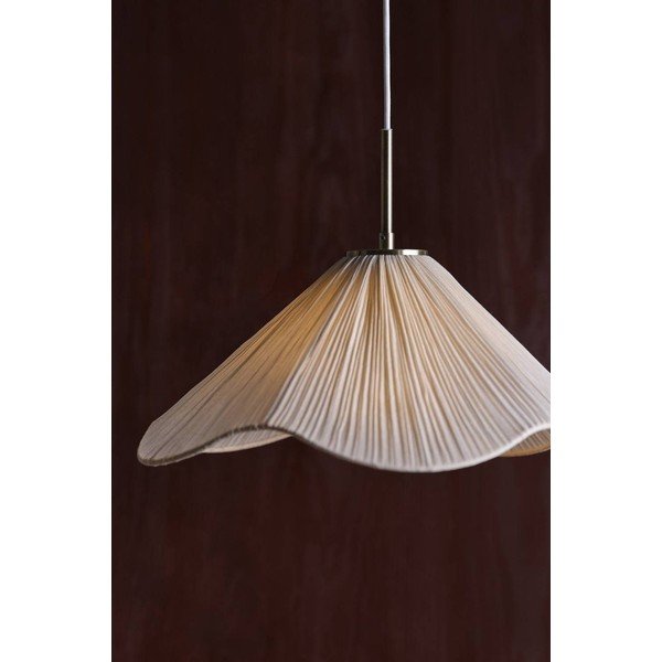 Krémszínű textil függőlámpa ø 50 cm Lunaria – Jotex-image-1
