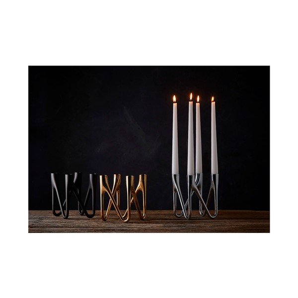 Roots ezüstszínű gyertyatartó - Morsø-image-1