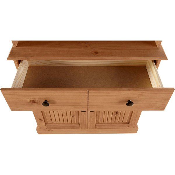 Natúr színű borovi fenyő tálalószekrény 181x34 cm Mille – Støraa-image-4