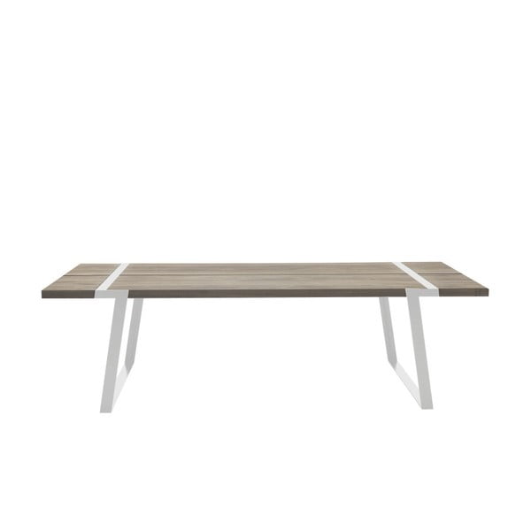 Gigant világos fa étkezőasztal fehér lábakkal, 240 cm - Canett