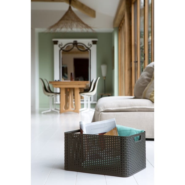 Szürke fedeles műanyag tárolódoboz 33x44,5x25 cm Style – Curver-image-4