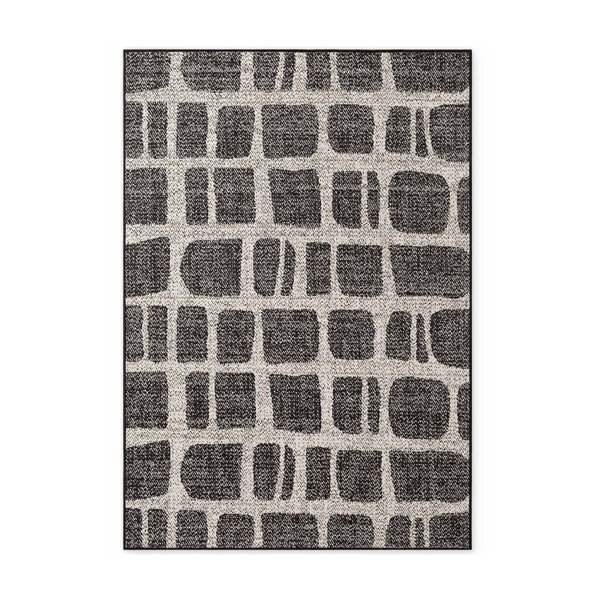 Fekete-krémszínű kültéri-beltéri szőnyeg 160x230 cm Haringey Ruskin – Ted Baker