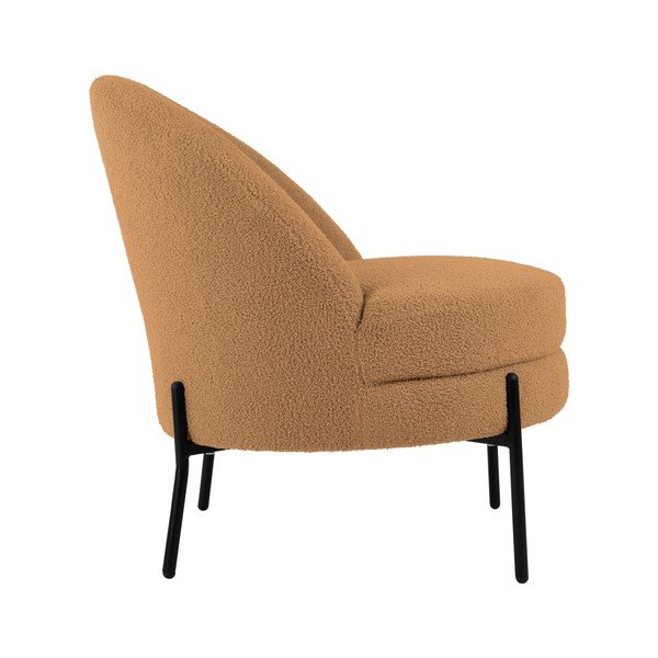 Világosbarna buklé fotel Noble – Leitmotiv-image-3