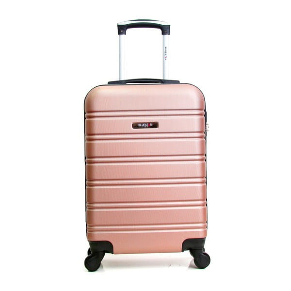Bilbao világos rózsaszín gurulós bőrönd, 35 l - Bluestar