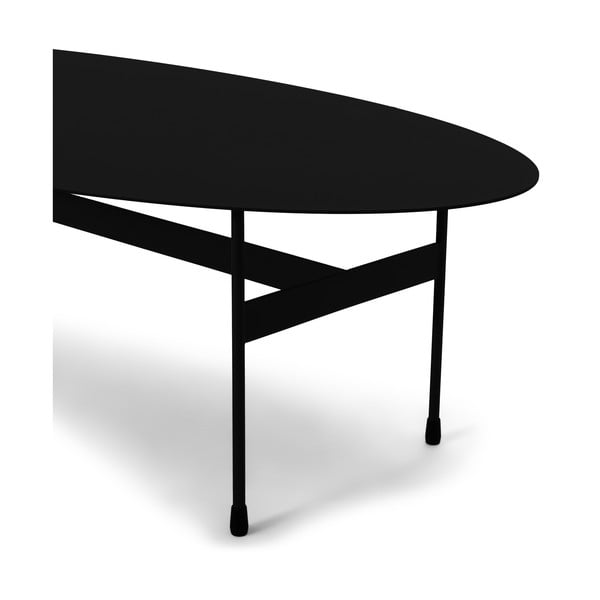 Fekete fém dohányzóasztal 39x120 cm Mira – Spinder Design-image-2