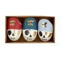 Parti kiegészítő készlet 3 db-os Pirate Skulls Surprise Balls – Meri Meri