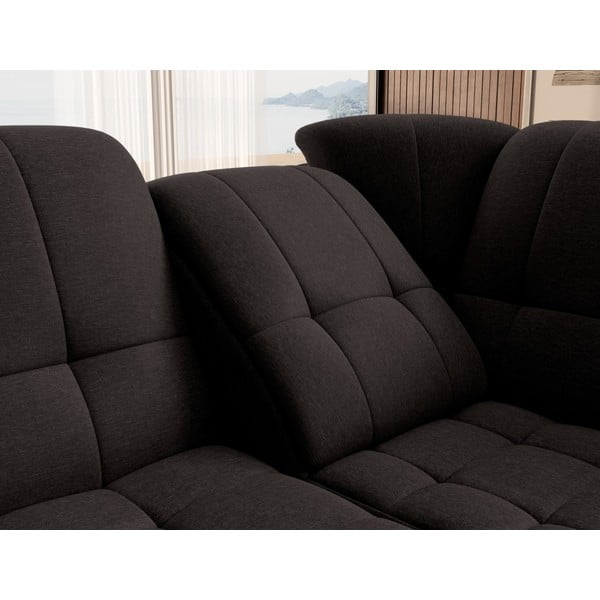 Barna kinyitható-tárolóhelyes sarokkanapé (jobb oldali-L alakú) Sado – ELTAP-image-1