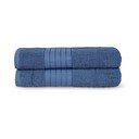 Kék frottír pamut fürdőlepedő szett 2 db-os 70x140 cm – Good Morning