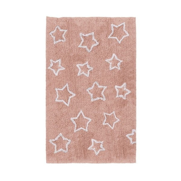 White Stars rózsaszín kézzel készített gyerekszőnyeg, 120 x 160 cm - Tanuki