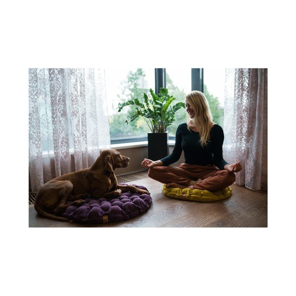 Bloom világos szürkéskék ülőpárna masszázsgolyókkal, ⌀ 75 cm - Linda Vrňáková-image-1