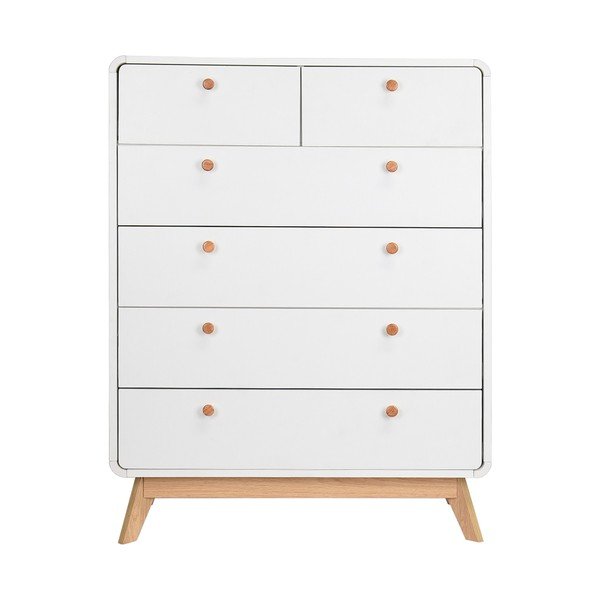 Fehér magas komód 81x104 cm Caitlin – Støraa-image-1