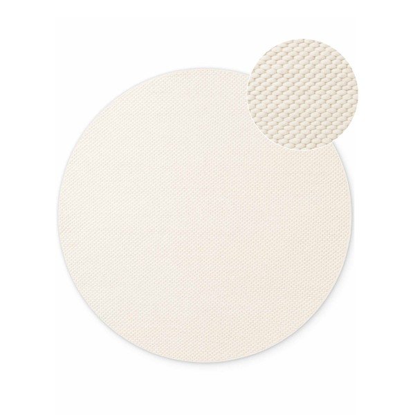 Krémszínű kézi szövésű gyapjú kerek szőnyeg ø 160 cm Lyon Beans – Elle Decoration