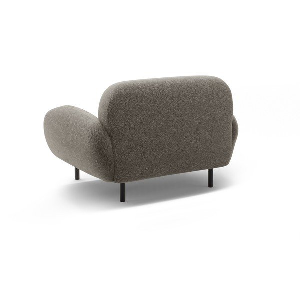 Szürke buklé fotel Poppy – Micadoni -image-2