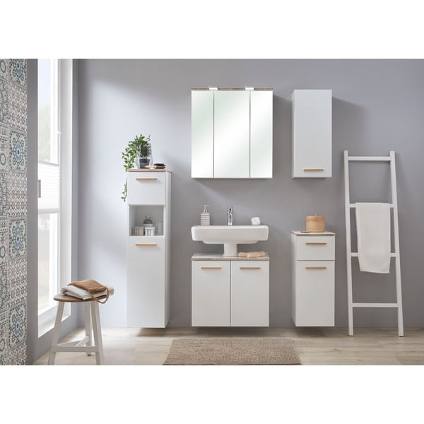 Fehér függő fürdőszoba szekrény 30x72 cm Set 931 - Pelipal-image-4