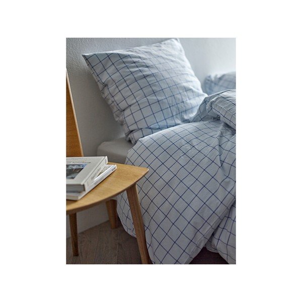 Világoskék egyszemélyes renforcé pamut ágyneműhuzat 140x200 cm Vista – Södahl-image-1