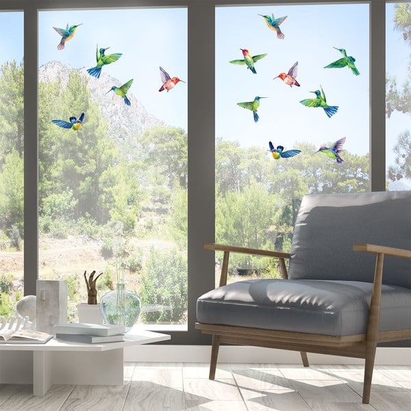 Ablakmatrica szett 20 db-os 40x60 cm Hummingbirds – Ambiance-image-1