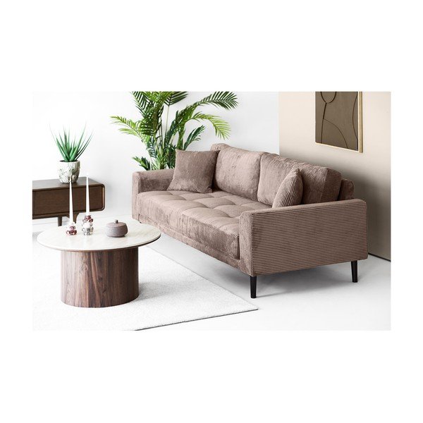 Barna kordbársony kanapé 210 cm Lido – House Nordic-image-1