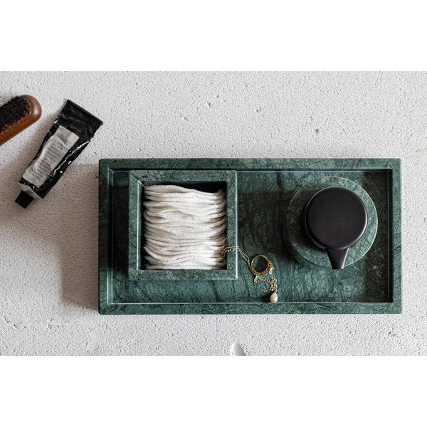 Sötétzöld márvány fürdőszobai rendszerező vattakorongokhoz Marble – Mette Ditmer Denmark-image-1