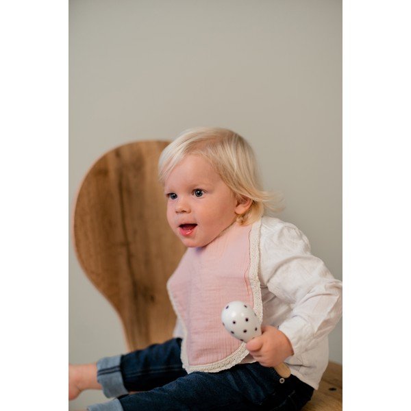 Paris rózsaszín muszlin előke - Kindsgut-image-1