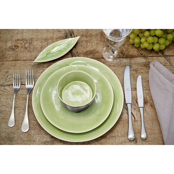 Riviera világoszöld agyagkerámia tál, lábakkal, ⌀ 14 cm - Costa Nova-image-3