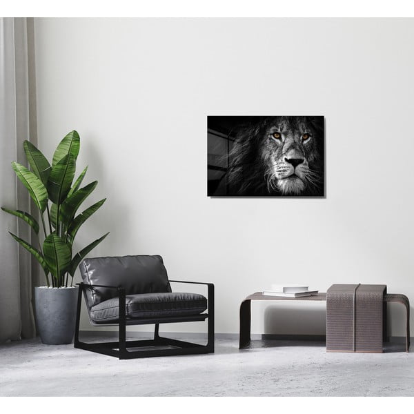 Üveg kép 70x50 cm Lion – Wallity-image-3