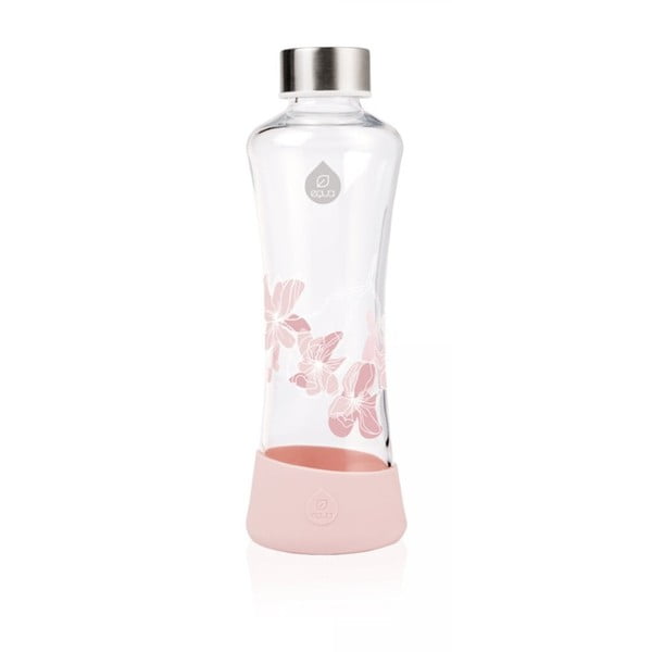 Rózsaszín ivópalack boroszilikát üvegből 550 ml Urban Jungle Magnolia - Equa