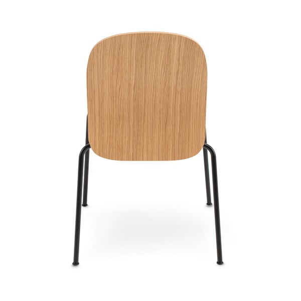 Natúr színű rakásolható étkezőszék szett 2 db-os tölgyfa dekorral Book – Gazzda-image-4