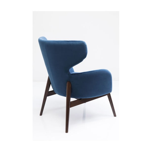 Aroha Velvet kék füles fotel - Kare Design-image-3